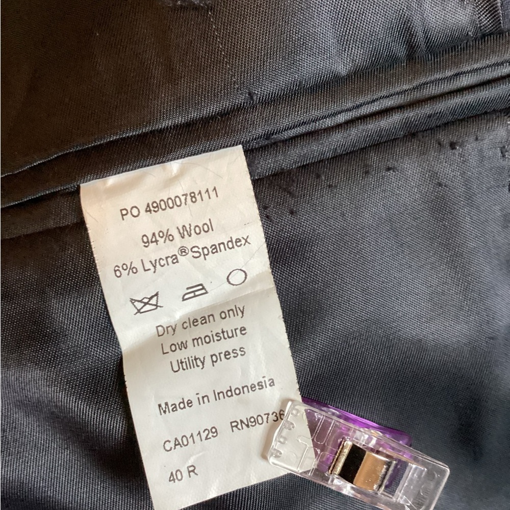 NWT Calvin Klein Size 40R Charcoal Sport Coat with Notched Lapel‎ - Picture 4 of 5